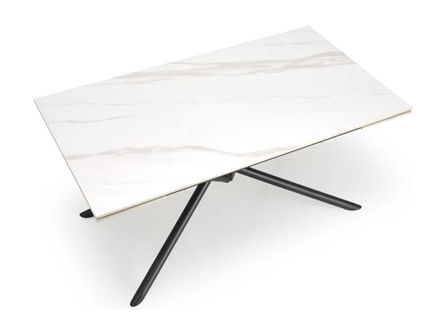 Tavolo da pranzo allungabile 160 / 220 cm in marmo bianco VIKTOR