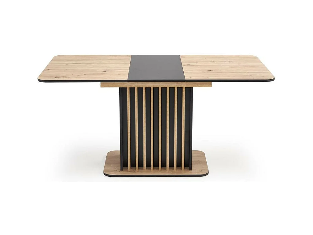 STEVE 120 / 158 x 77 cm mesa de comedor extensible negro y madera