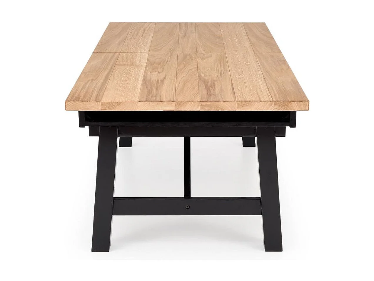 Tavolo allungabile con piano in rovere e gambe in legno massiccio 200 - 280 cm DYLAN