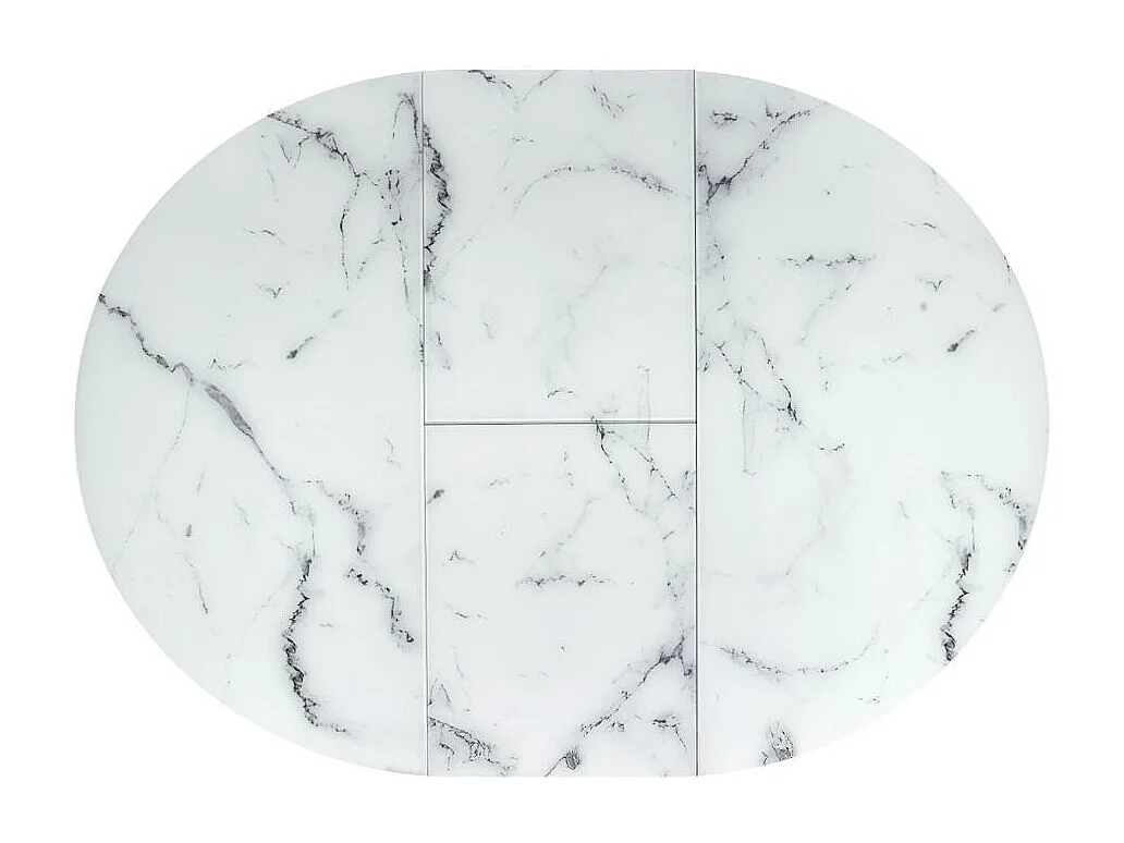 Mesa de comedor redonda extensible de mármol GALATEE 130-180cm