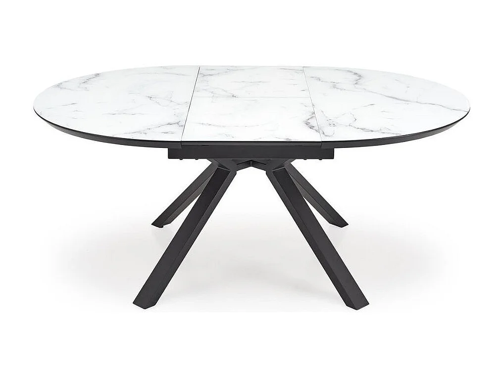 Tavolo da pranzo rotondo allungabile in marmo GALATEE 130-180 cm