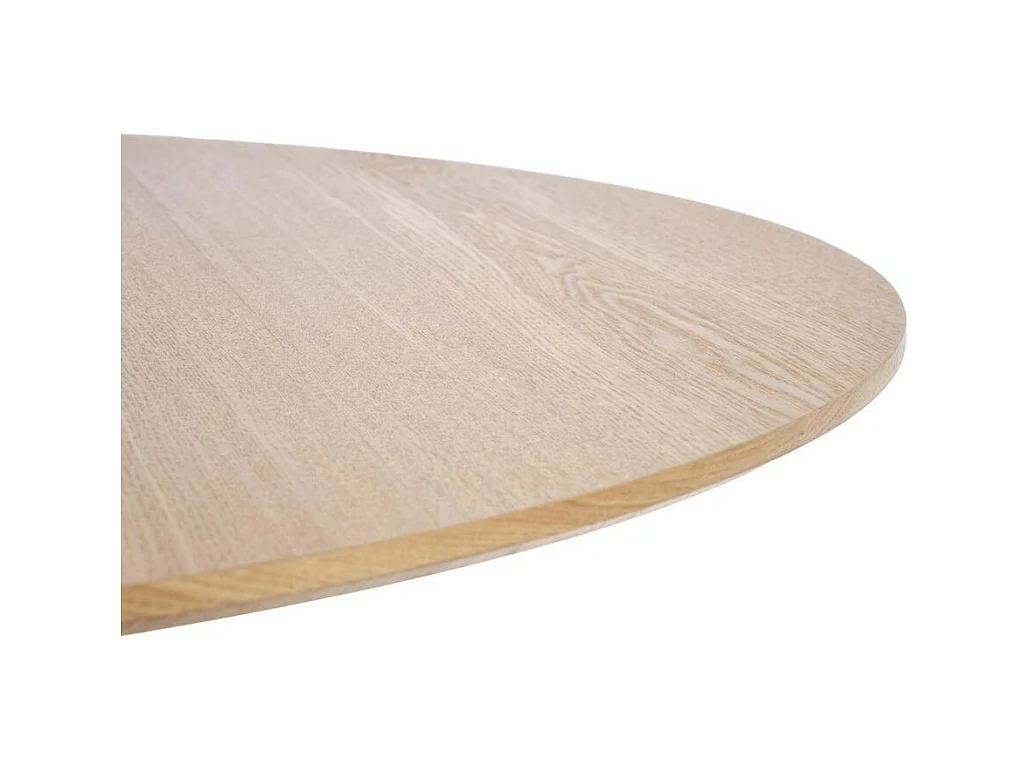 Mesa redonda extensible de 120 - 200 cm con tablero imitación madera HELLY
