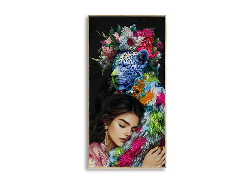 Wydruk na Płótnie Kwiaty, Wielokolorowy, 102x52x4 cm, Epikasa