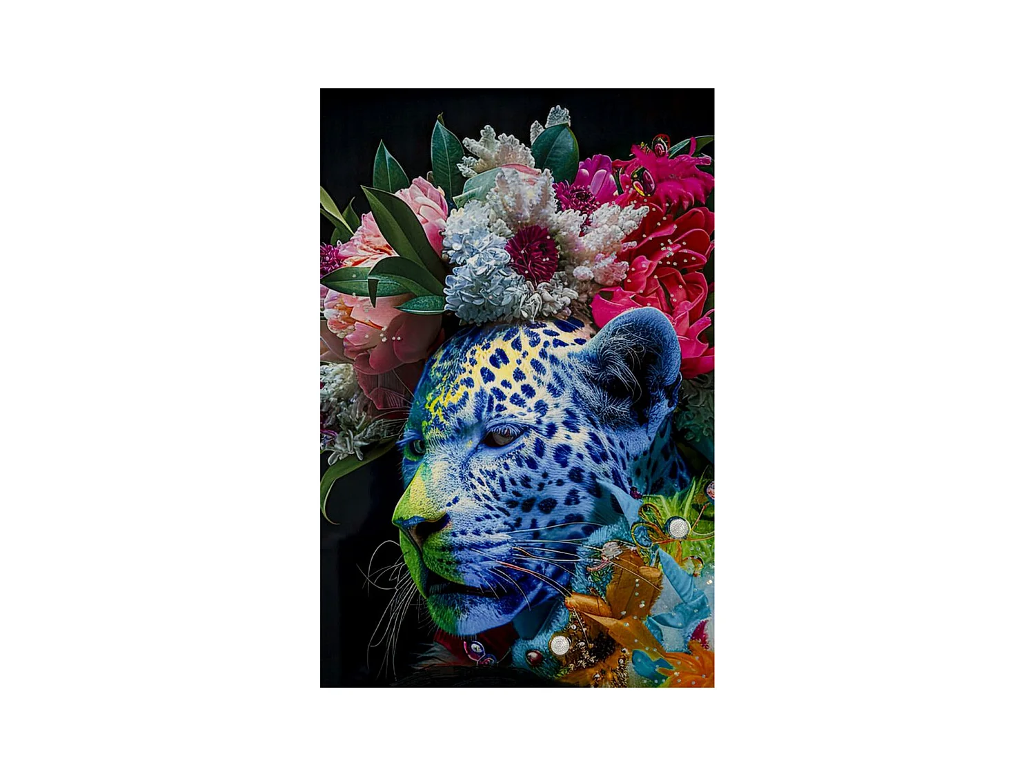 Stampa su Tela Fiori, Multicolore, 102x52x4 cm, Epikasa