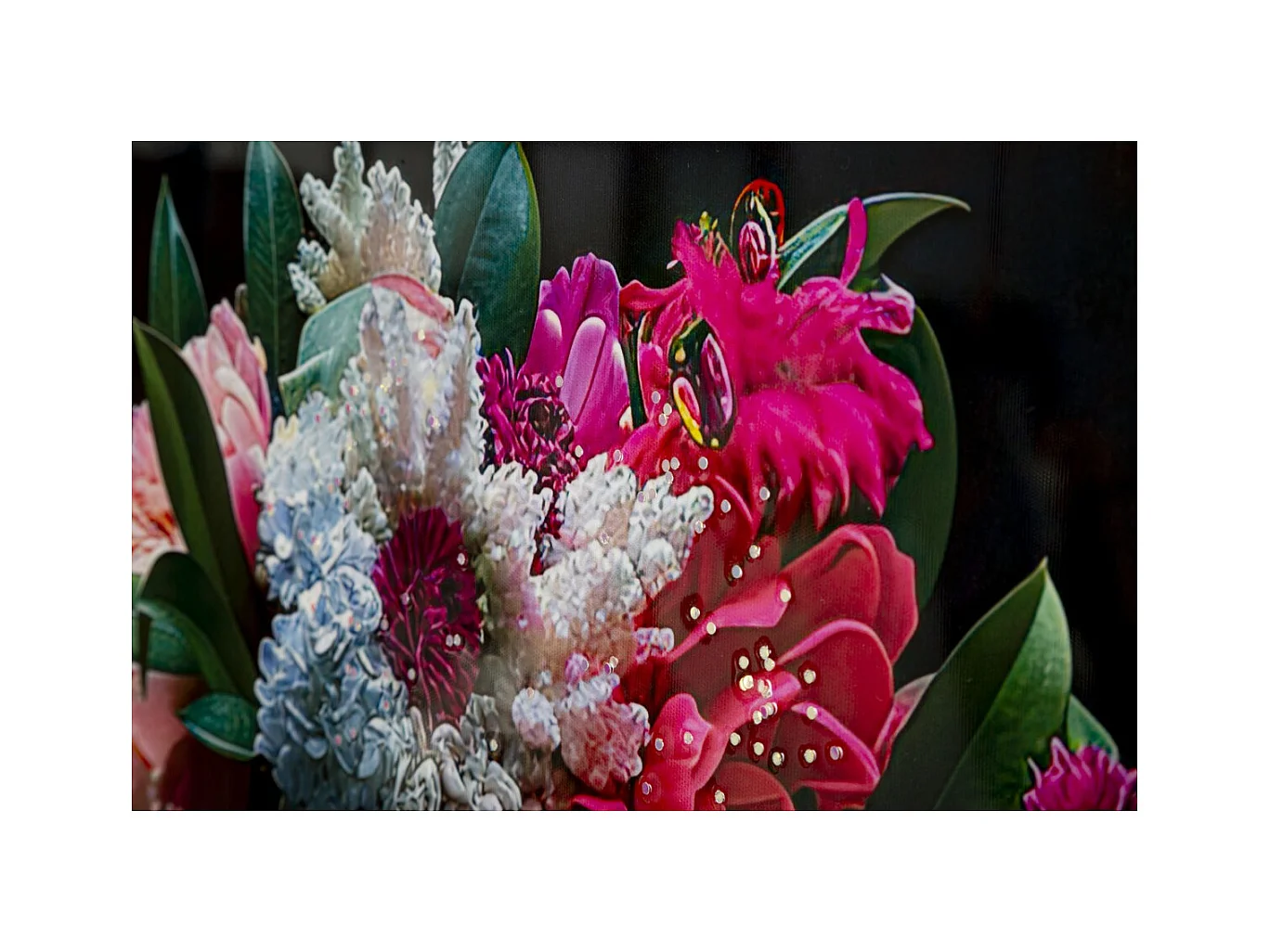 Stampa su Tela Fiori, Multicolore, 102x52x4 cm, Epikasa