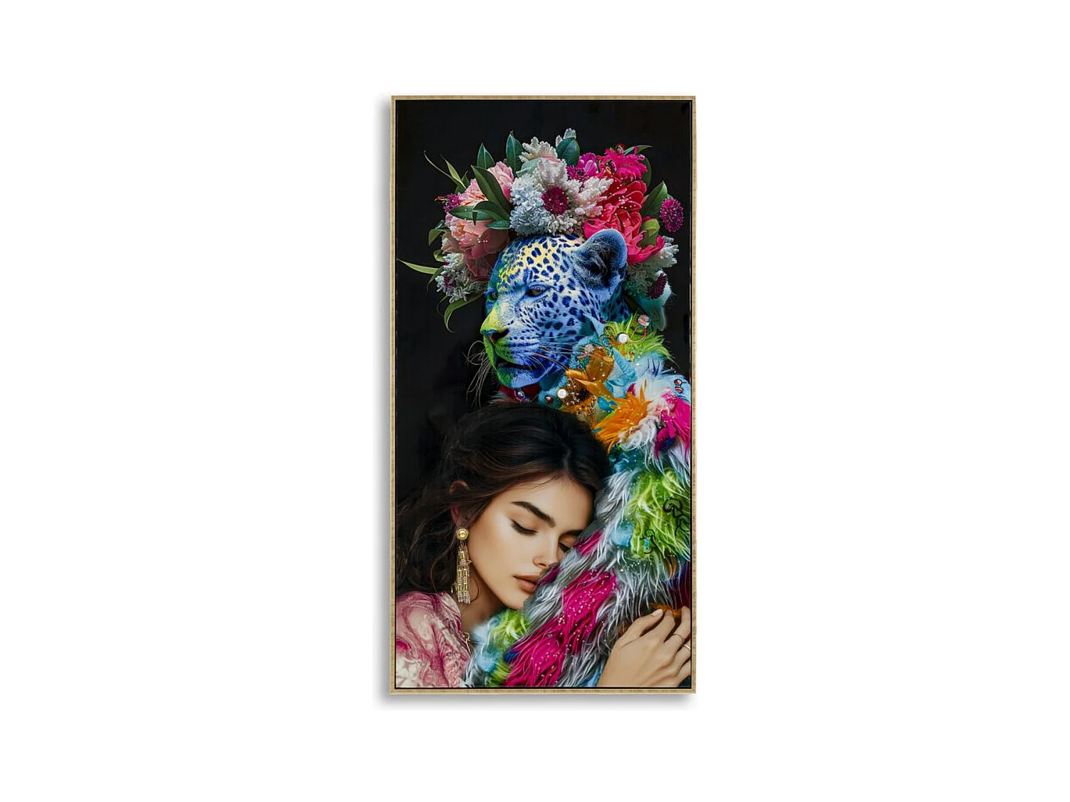 Impression sur Toile Fleurs, Multicouleur, 102x52x4 cm, Epikasa