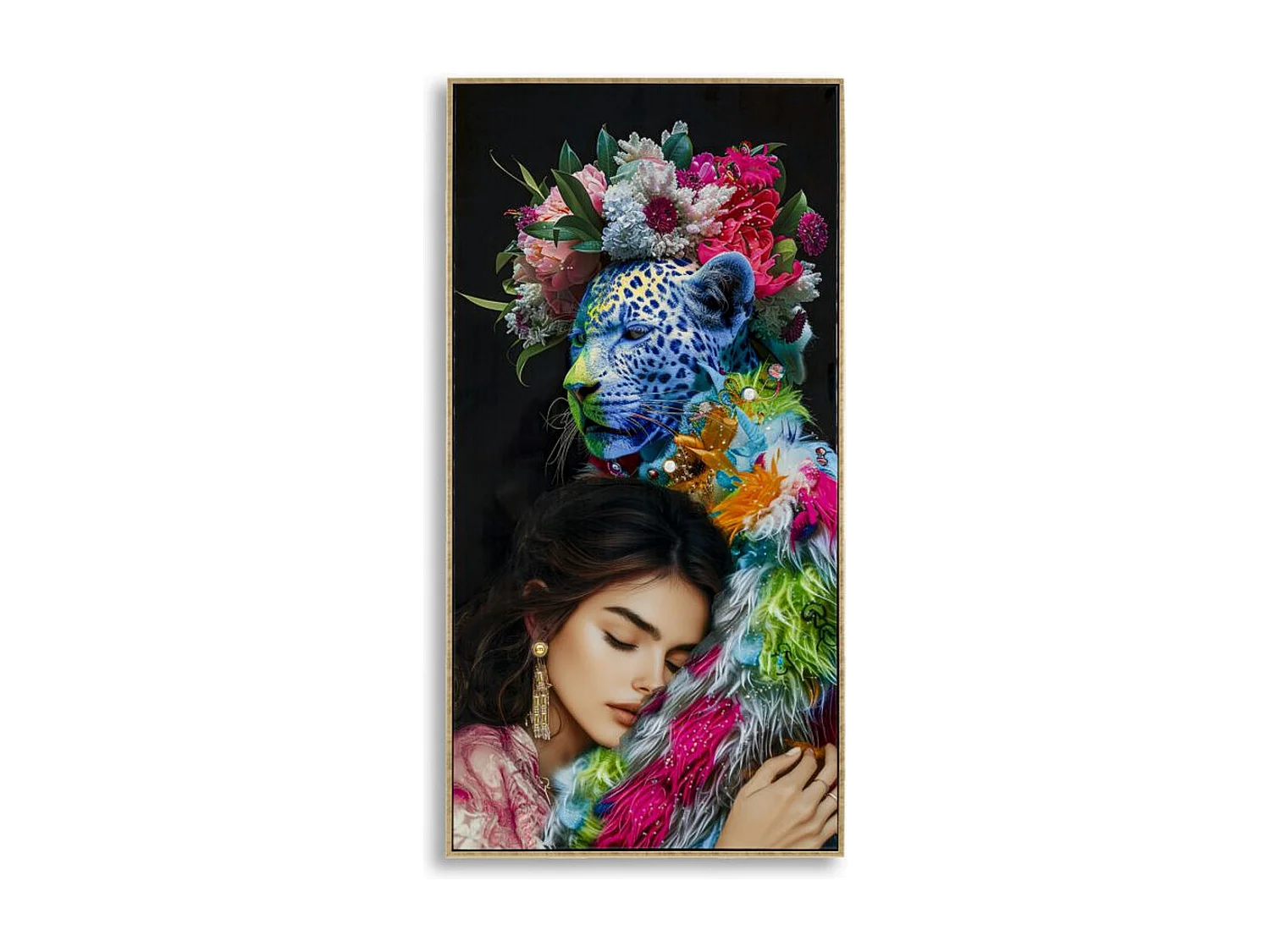 Wydruk na Płótnie Kwiaty, Wielokolorowy, 102x52x4 cm, Seven Design