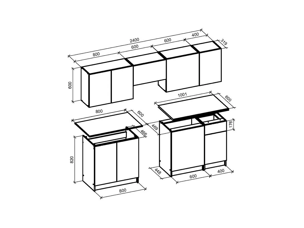 Cucina moderna in cashmere 240 cm FARMER