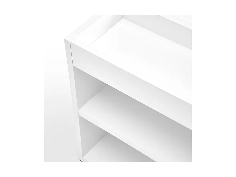 Tavolino contemporaneo bianco 100 x 55 cm con ripiani LORIE