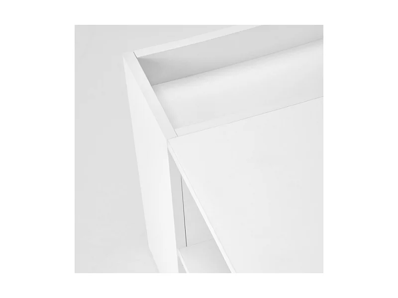 Tavolino contemporaneo bianco 100 x 55 cm con ripiani LORIE