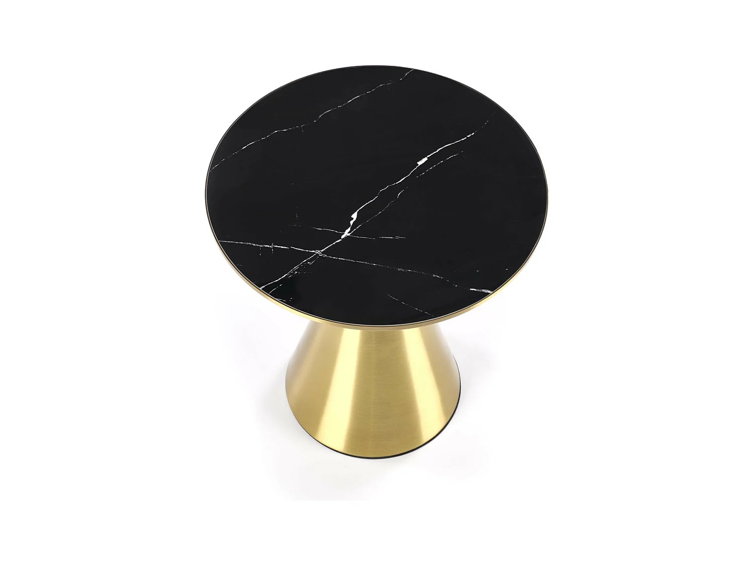 Tavolino rotondo Napoli in marmo nero da 50 cm