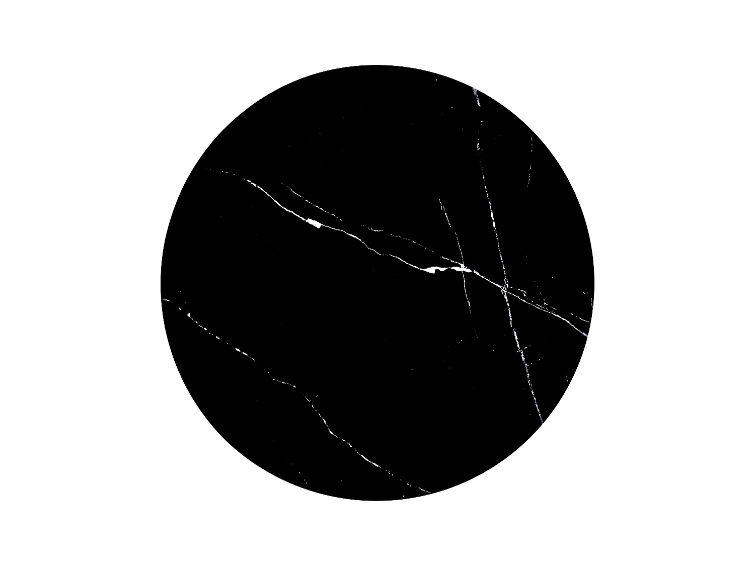 Tavolino rotondo Napoli in marmo nero da 50 cm