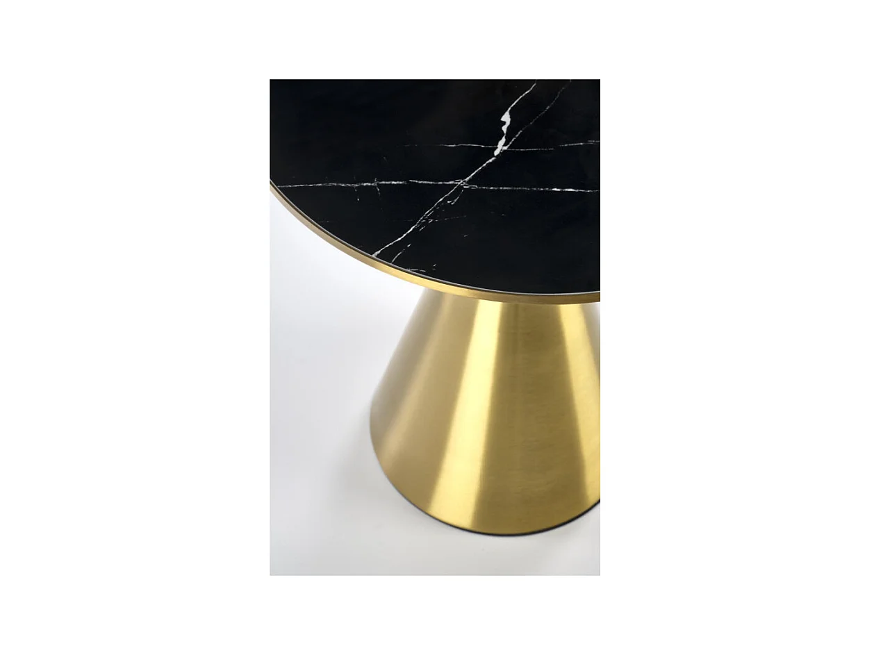 Tavolino rotondo Napoli in marmo nero da 50 cm