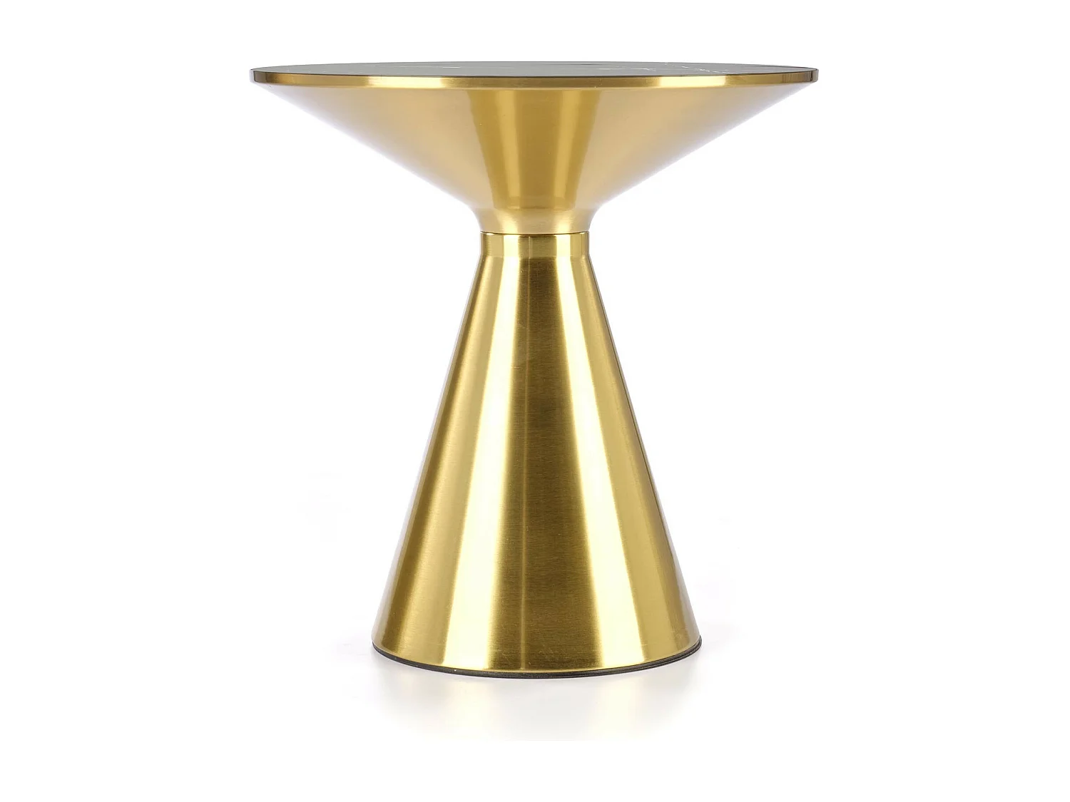 Table basse ronde 50 cm aspect marbre noir Napoli