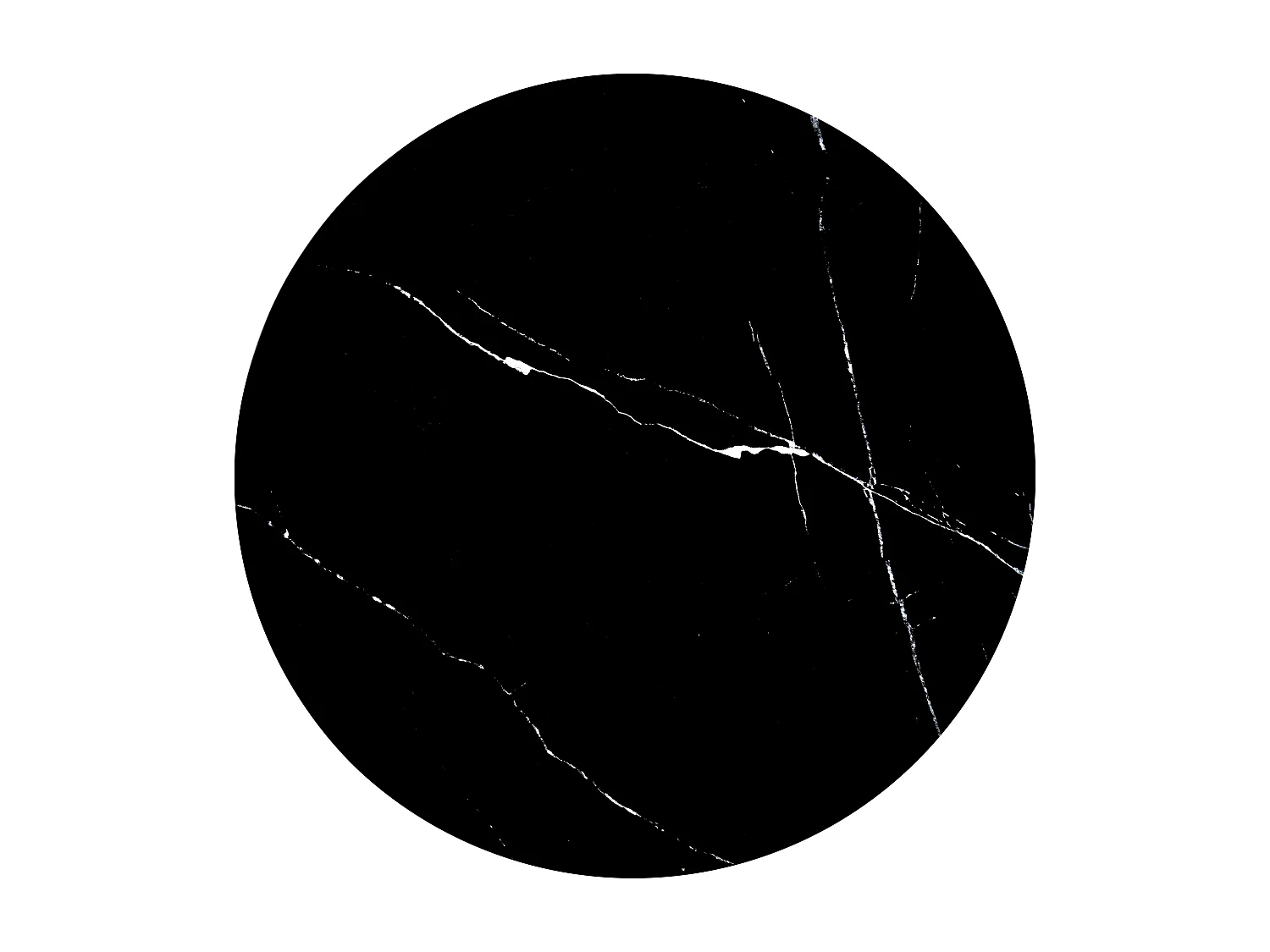 Table basse ronde 50 cm aspect marbre noir Napoli