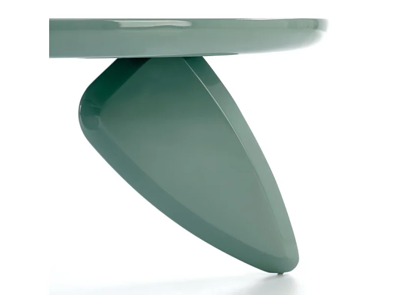 ANGELINA mesa de centro redonda 80 cm lacada azul claro