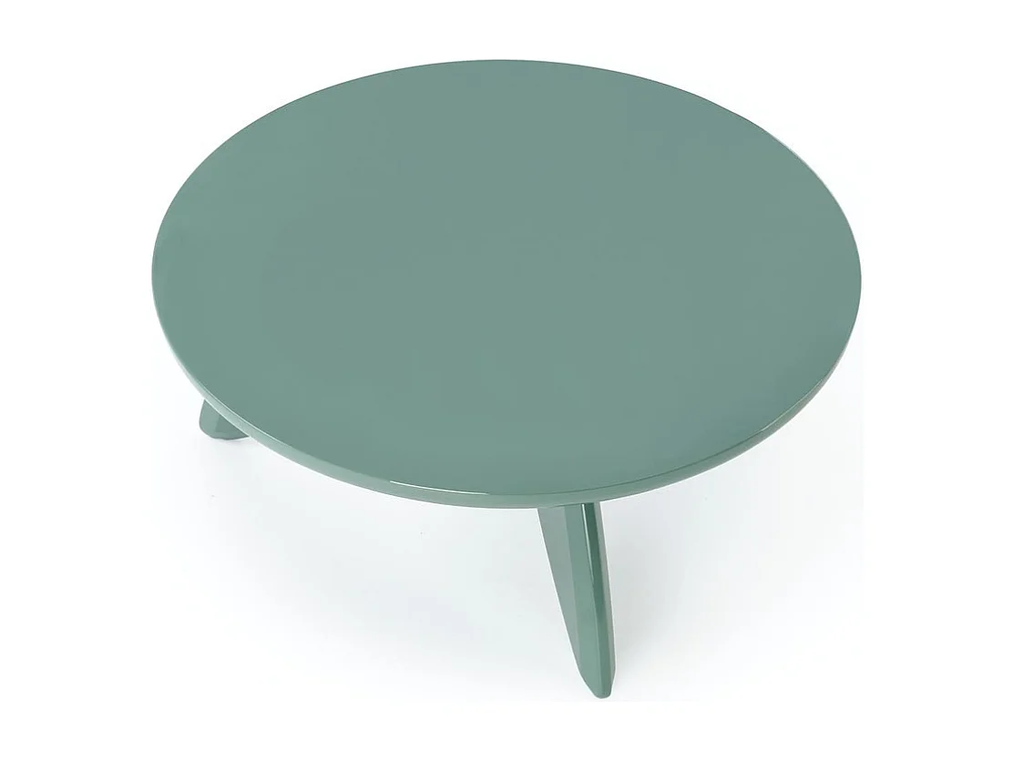 Tavolino rotondo da 80 cm laccato azzurro ANGELINA