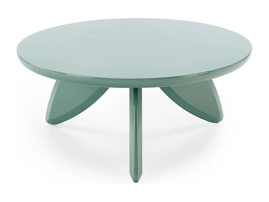 Tavolino rotondo da 80 cm laccato azzurro ANGELINA