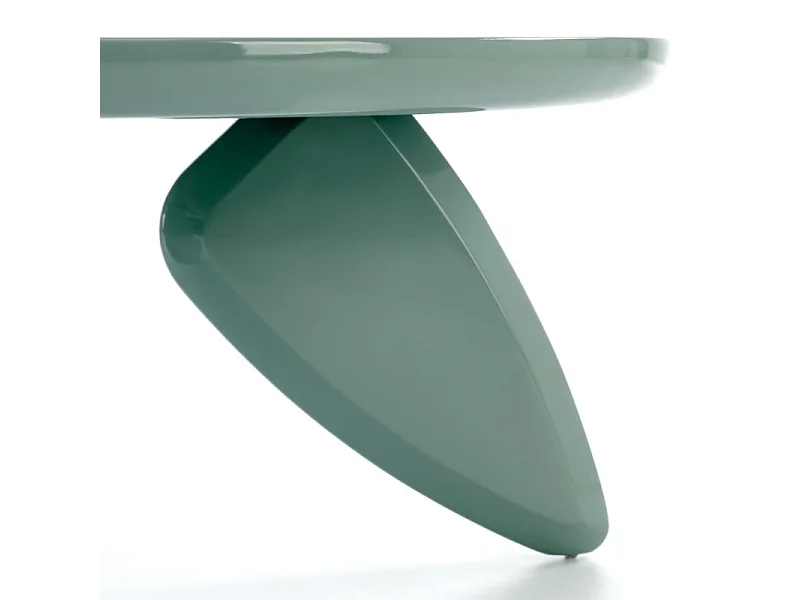 Tavolino rotondo da 80 cm laccato azzurro ANGELINA