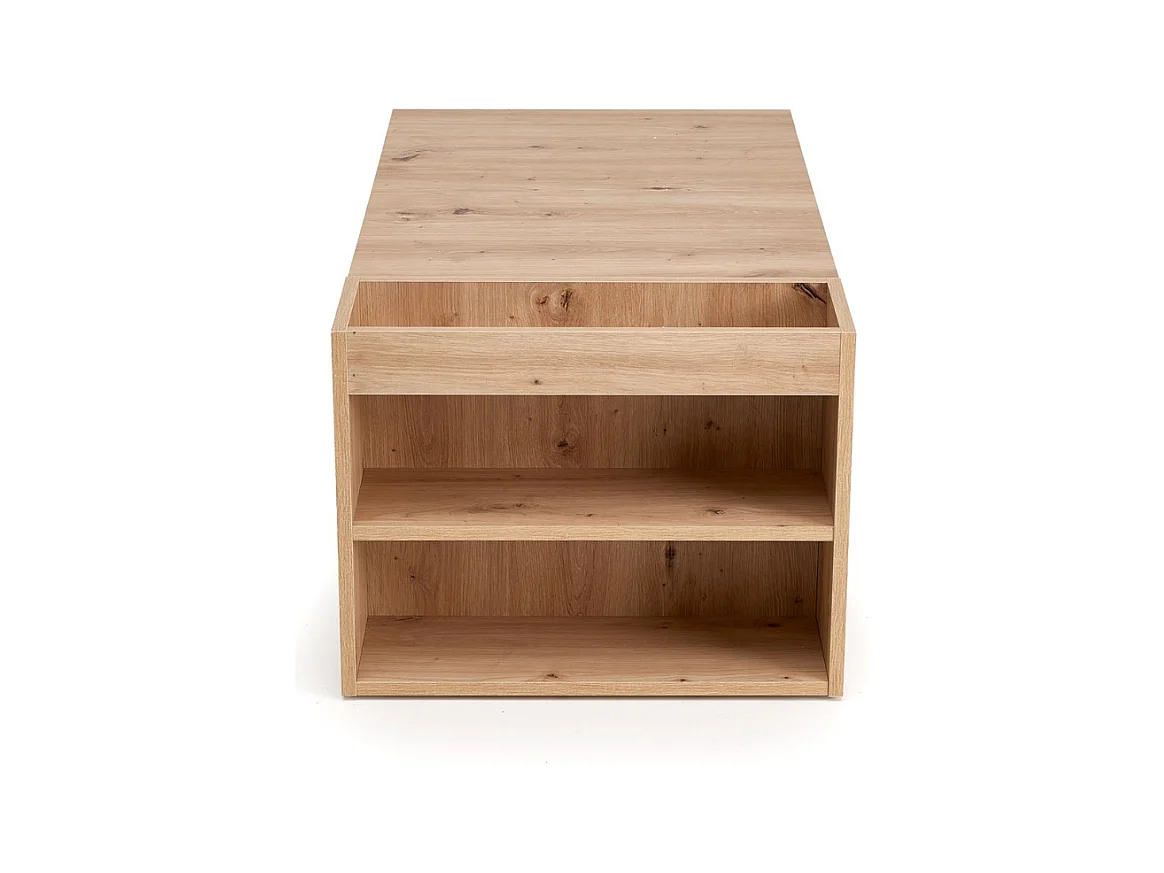 Mesa de centro rectangular 100 x 55 cm de roble artesanal LORIE