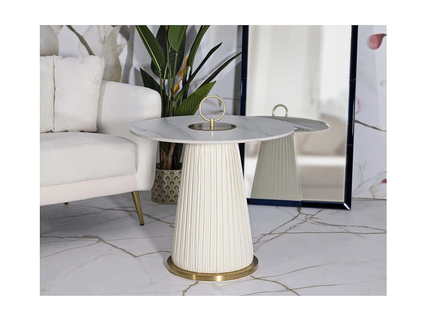 Mesa de Centro MF704, Beige, 54x60x60 cm, Epikasa