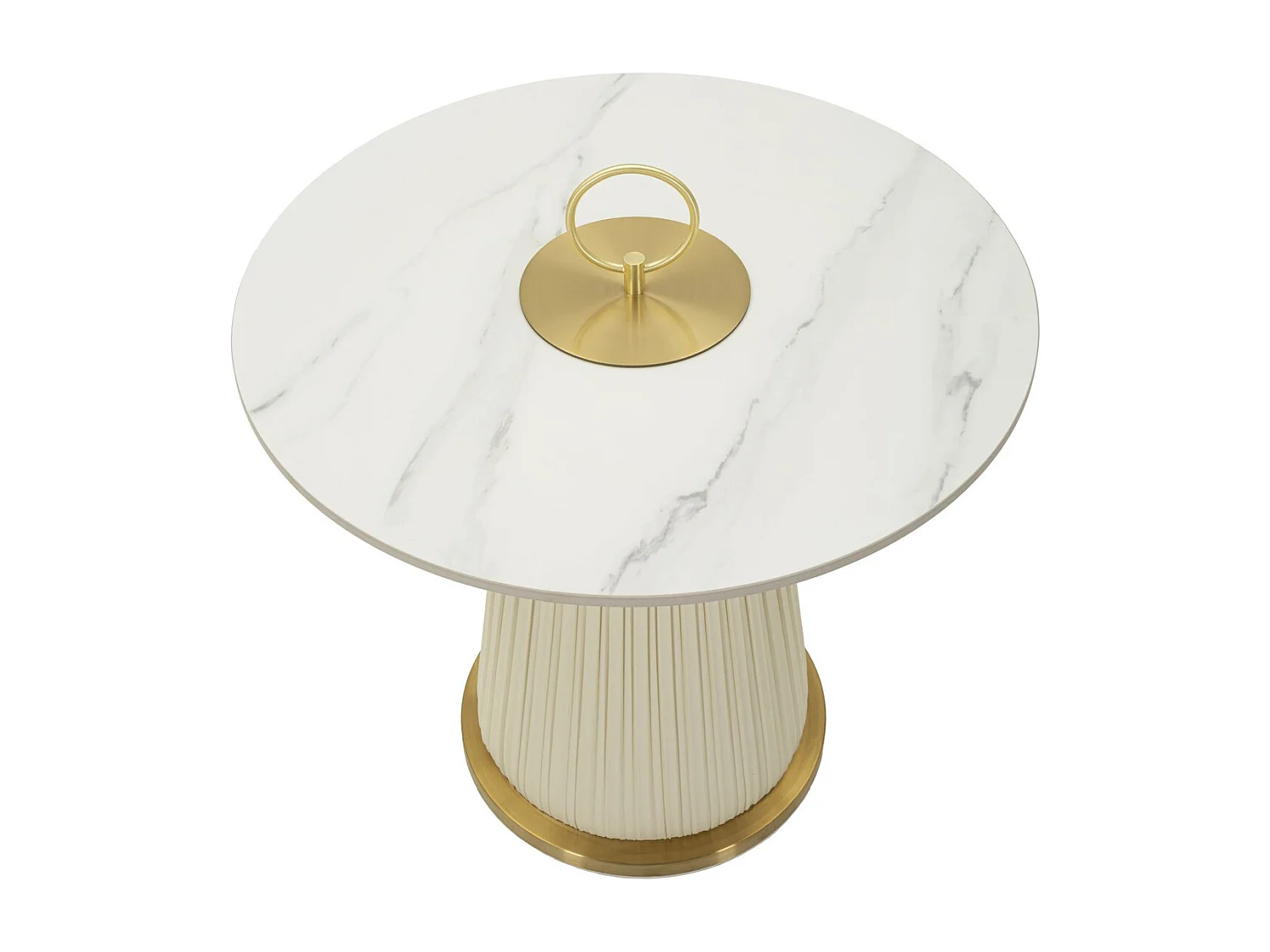 Table Basse MF704, Beige, 54x60x60 cm, Epikasa