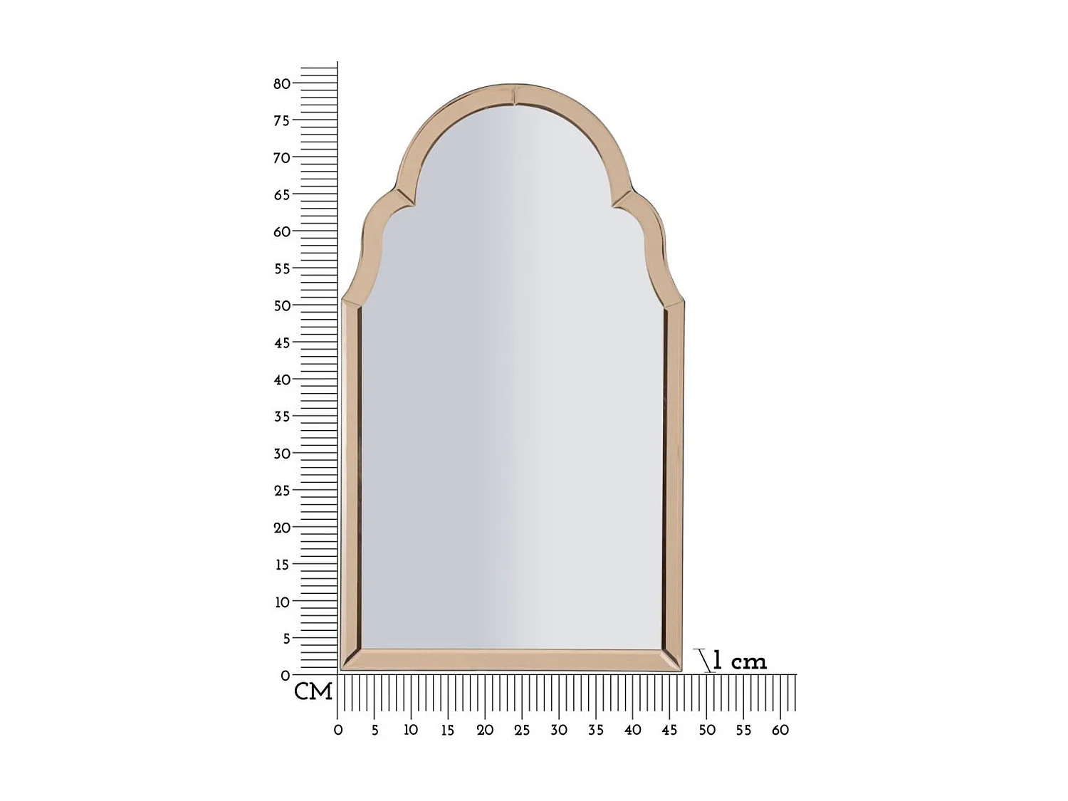 Lustro w Ramie Klasyk 7, Różowy, 80x47x1 cm, Seven Design