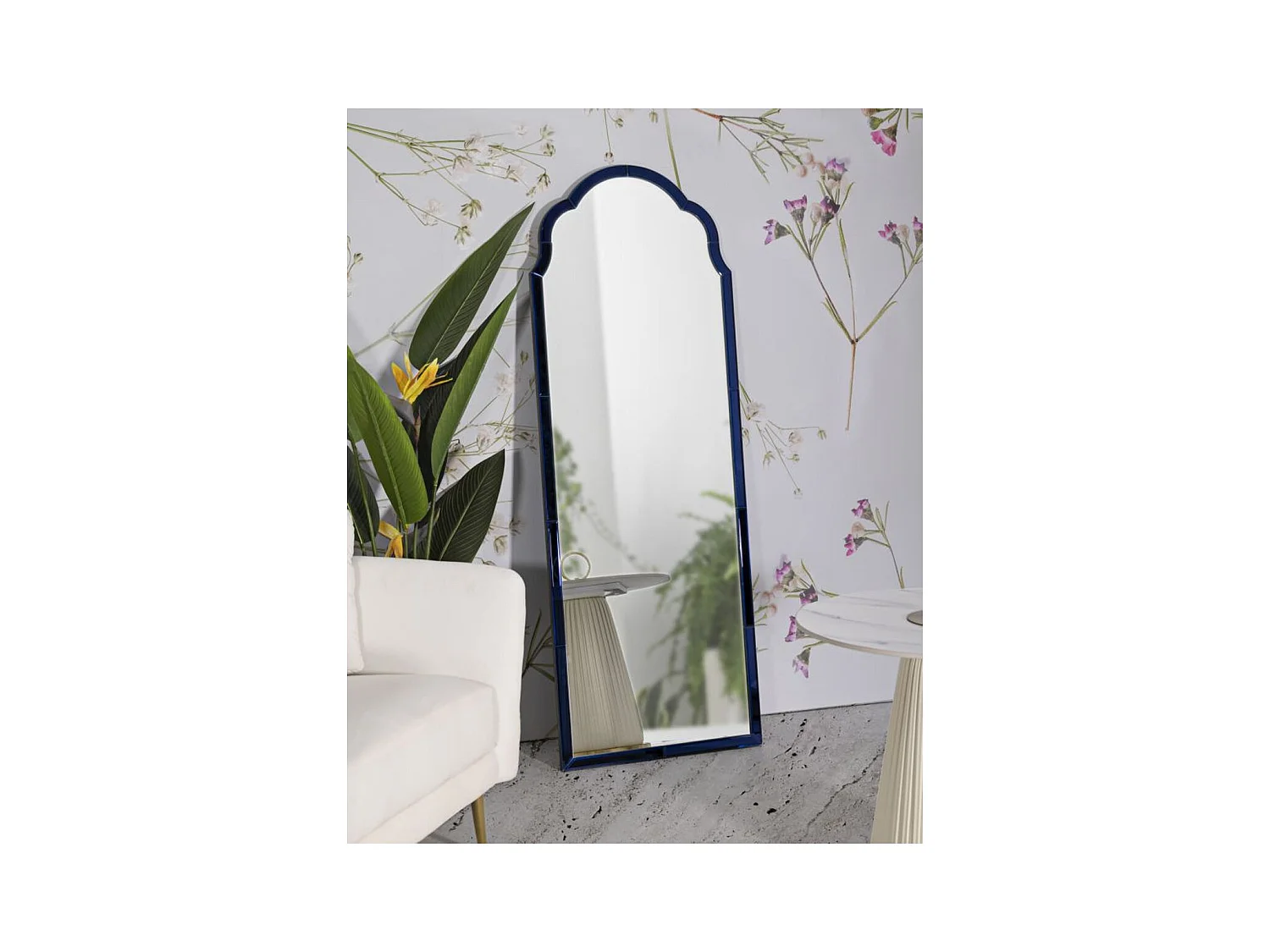 Miroir avec Cadre Classique 2, Bleu, 150x55x2 cm, Epikasa
