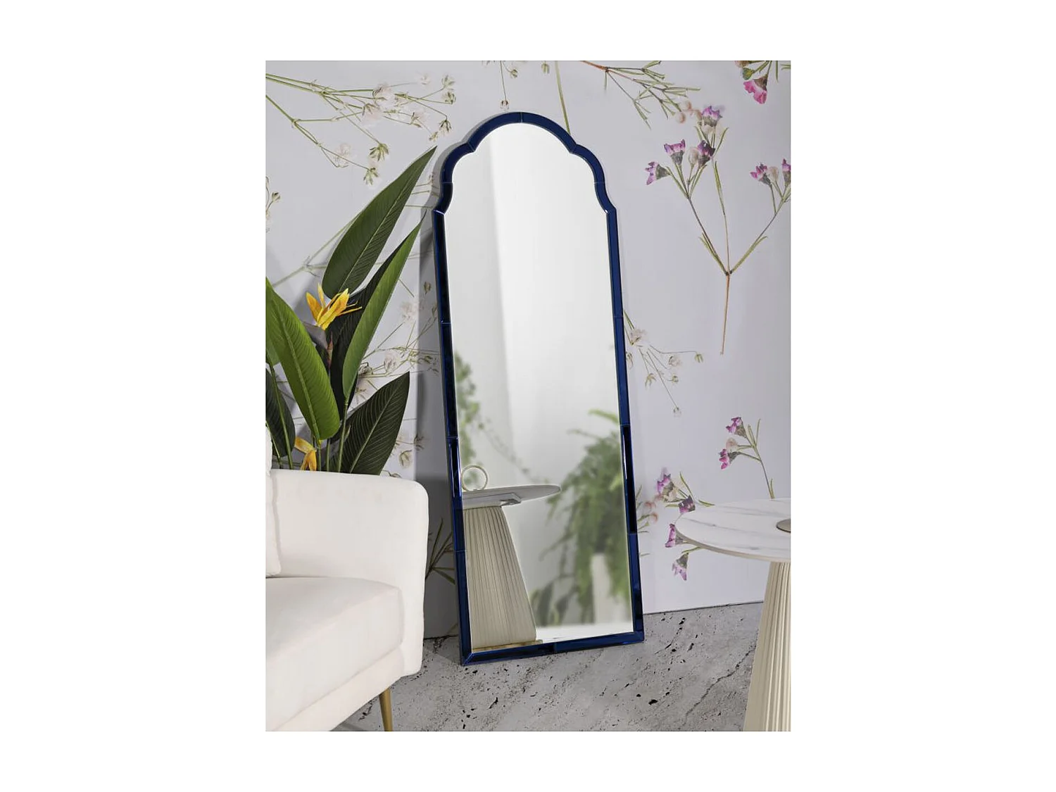Miroir avec Cadre Classique 2, Bleu, 150x55x2 cm, Epikasa