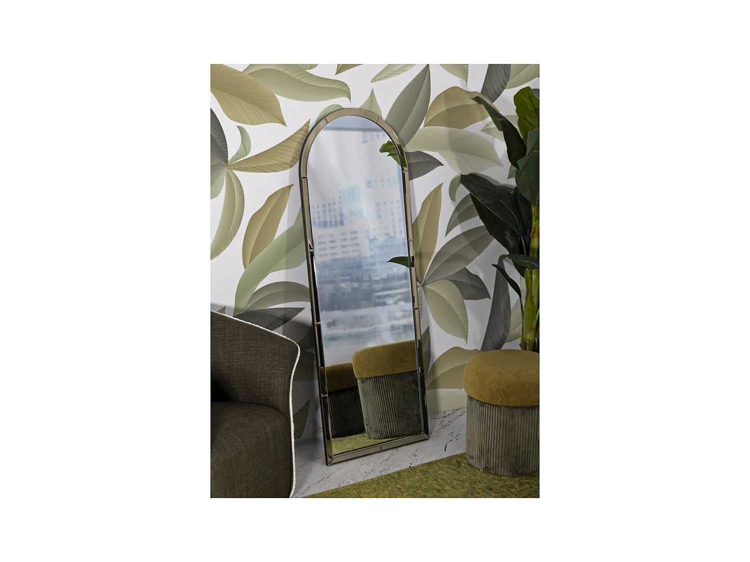 Specchio con Cornice MF697, Oro, 150x55x2 cm, Epikasa