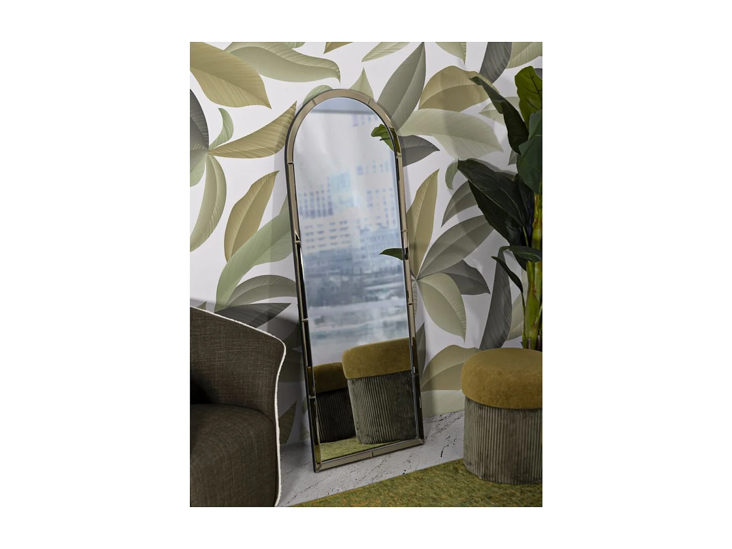 Lustro w Ramie MF697, Złoto, 150x55x2 cm, Epikasa