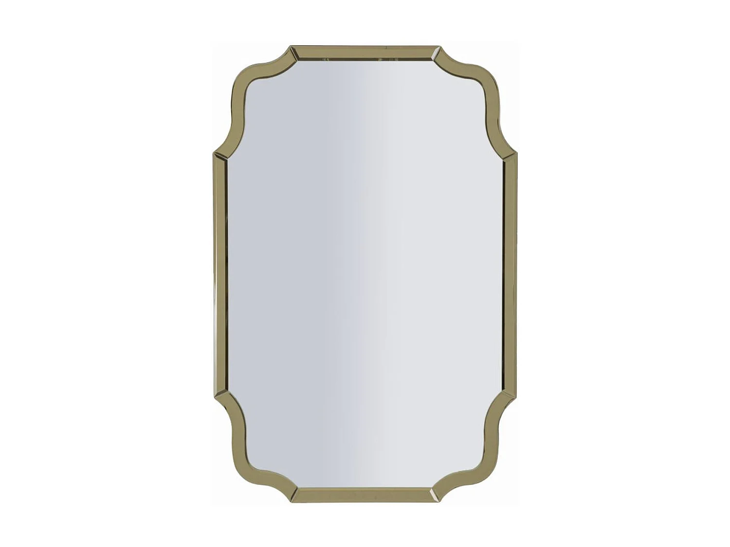 Lustro w Ramie Klasyk 11, Złoto, 90x60x1 cm, Epikasa