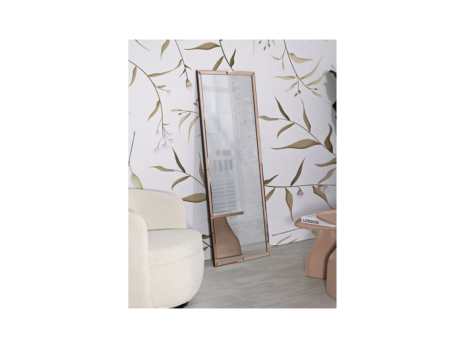 Specchio con Cornice MF700, Rosa, 150x55x2 cm, Epikasa