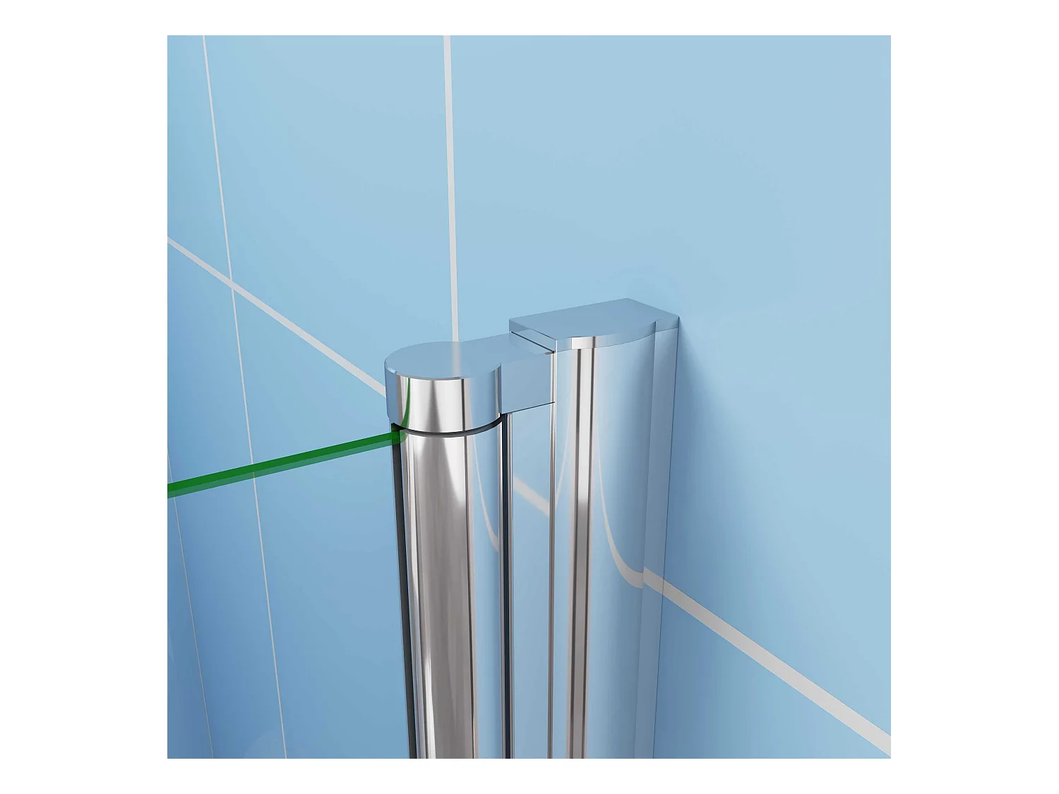 AICA Paroi de douche à l'italienne pivotante Chrome — L72xH187cm — 6mm verre anticalcaire, Pose réversible et accès facile — Conception simple