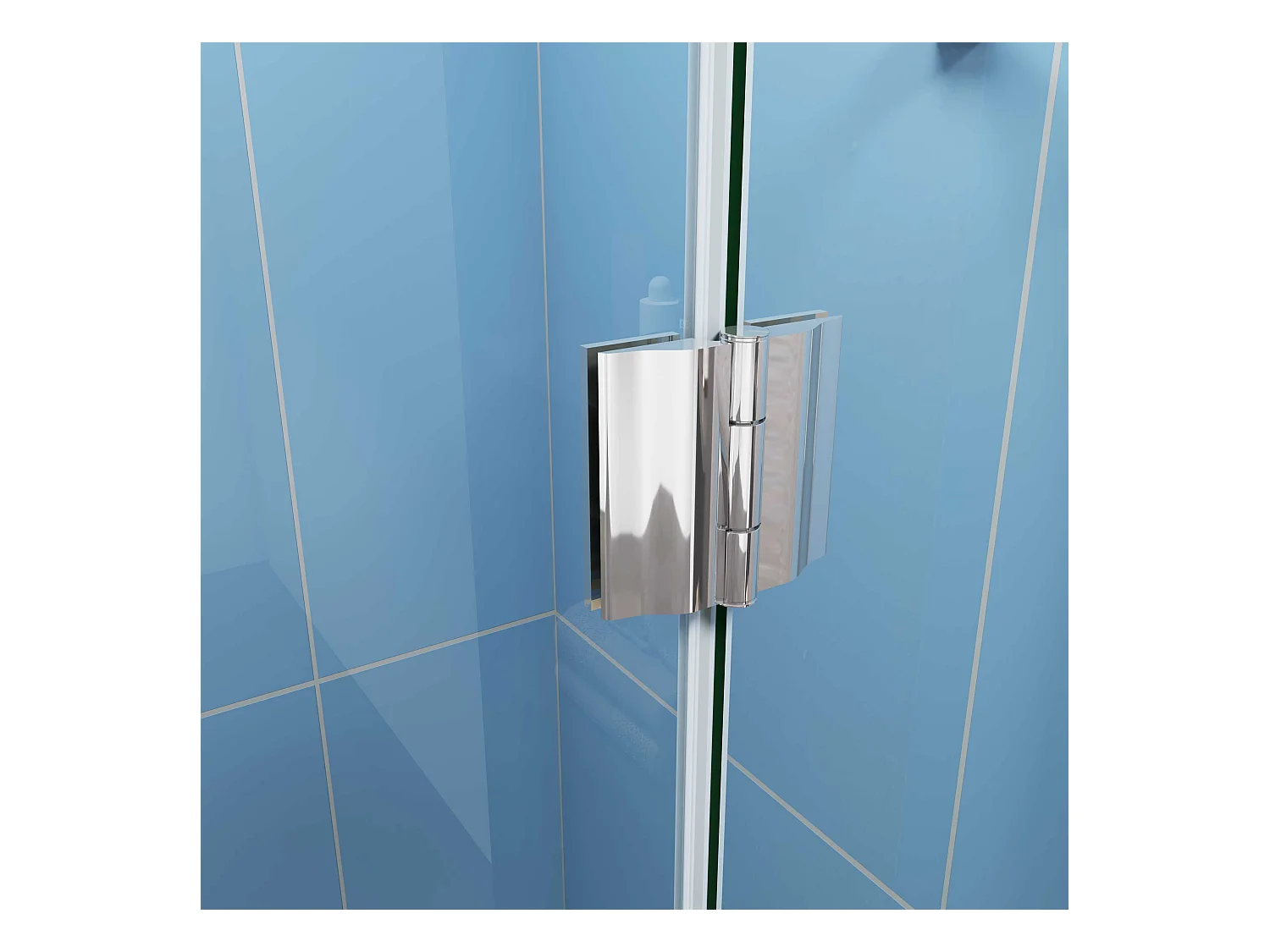 AICA Paroi de douche à l'italienne pivotante chrome 90x190cm style atelier —8mm verre anticalcaire,pose réversible avec Porte-Serviette Intégré