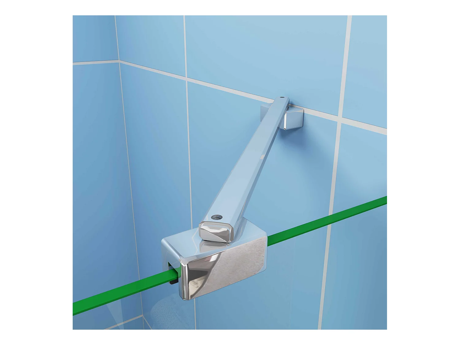 AICA Paroi de douche à l'italienne pivotante chrome 90x190cm style atelier —8mm verre anticalcaire,pose réversible avec Porte-Serviette Intégré