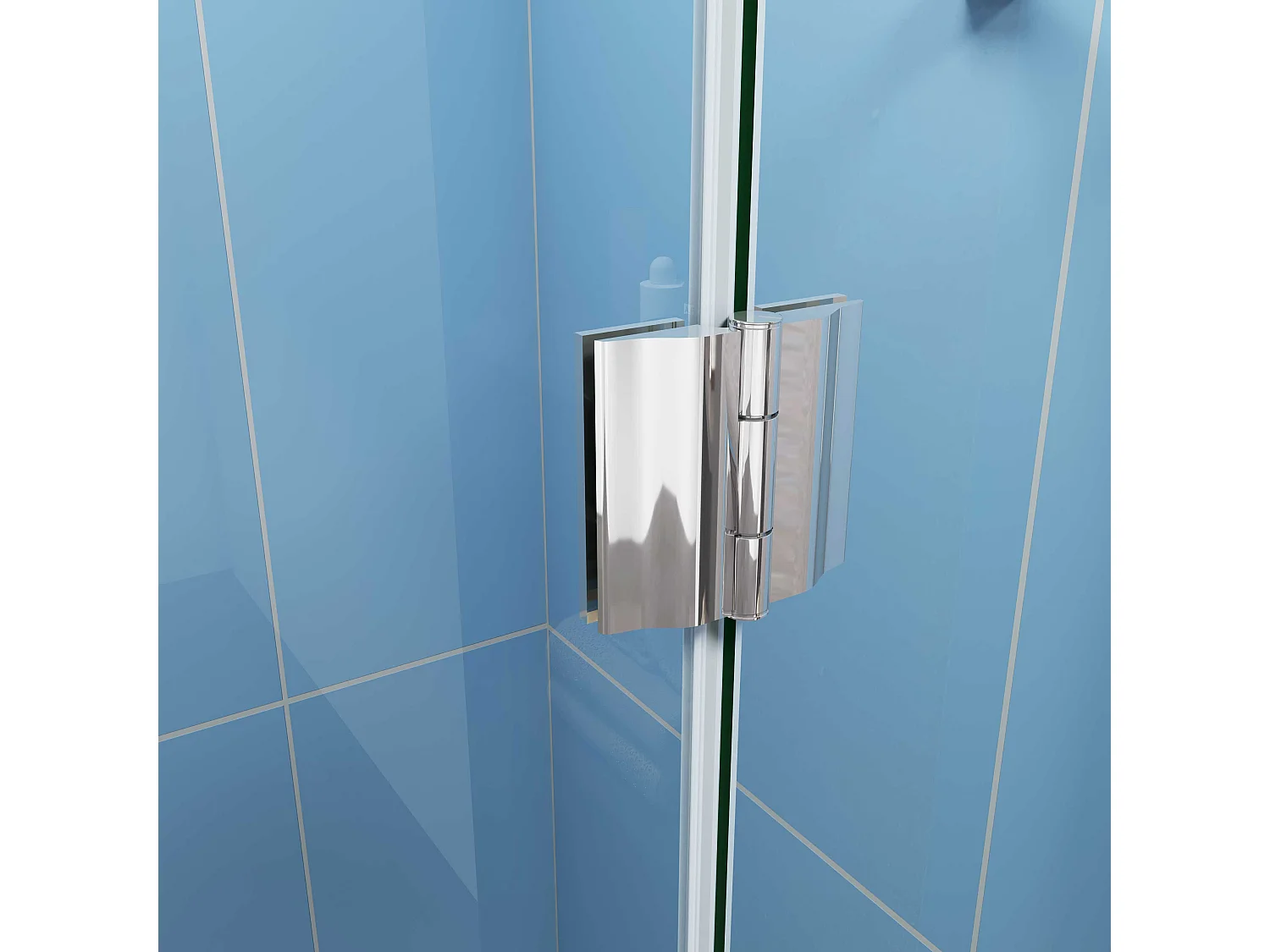 AICA Paroi de douche à l'italienne pivotante chrome 90x190cm style atelier —8mm verre anticalcaire,pose réversible avec Porte-Serviette Intégré