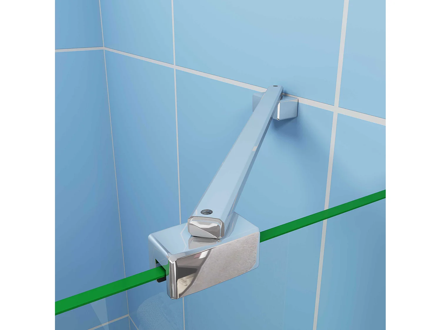 AICA Paroi de douche à l'italienne pivotante chrome 80x190cm style atelier —8mm verre anticalcaire,pose réversible avec Porte-Serviette Intégré