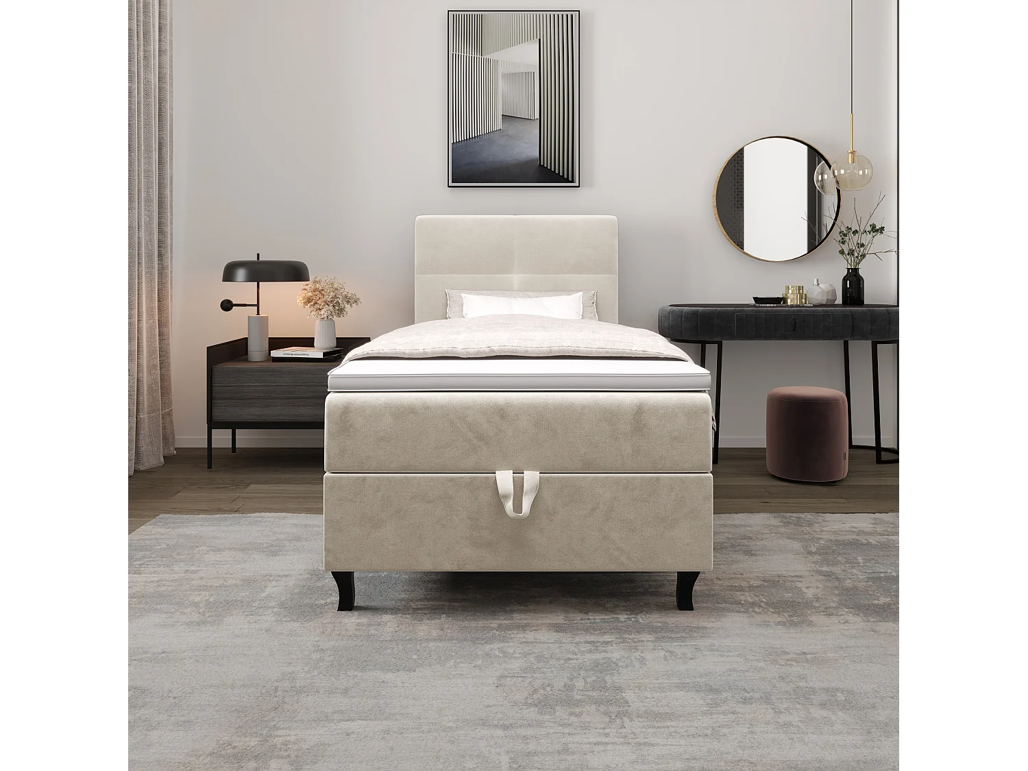 Boxspringbett LIMBA 90x200 Monolith 02