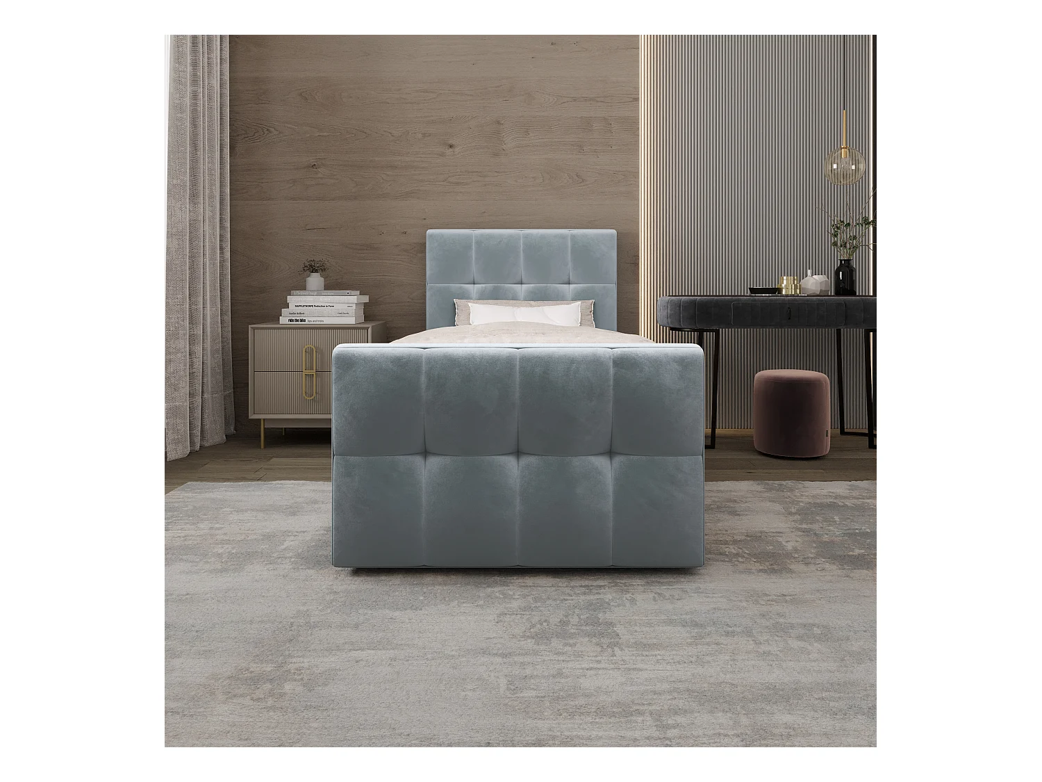 Boxspringbett MANHATAN 120x200 Monolith 72