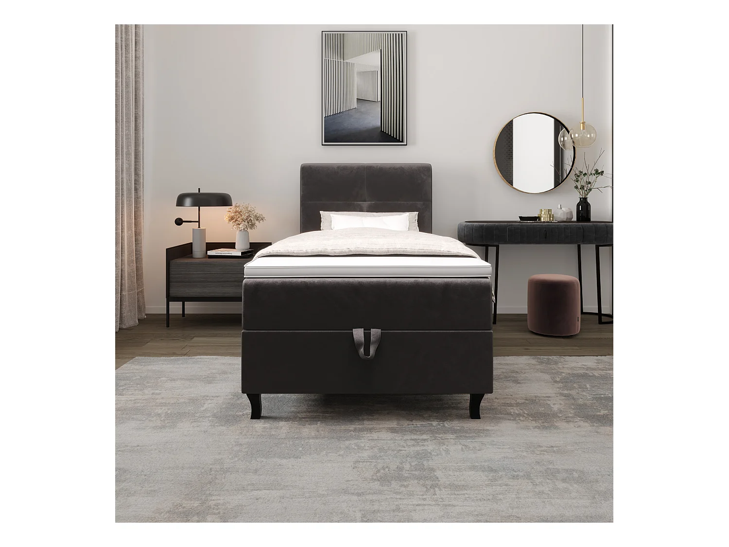 Boxspringbett LIMBA 120x200 Monolith 92