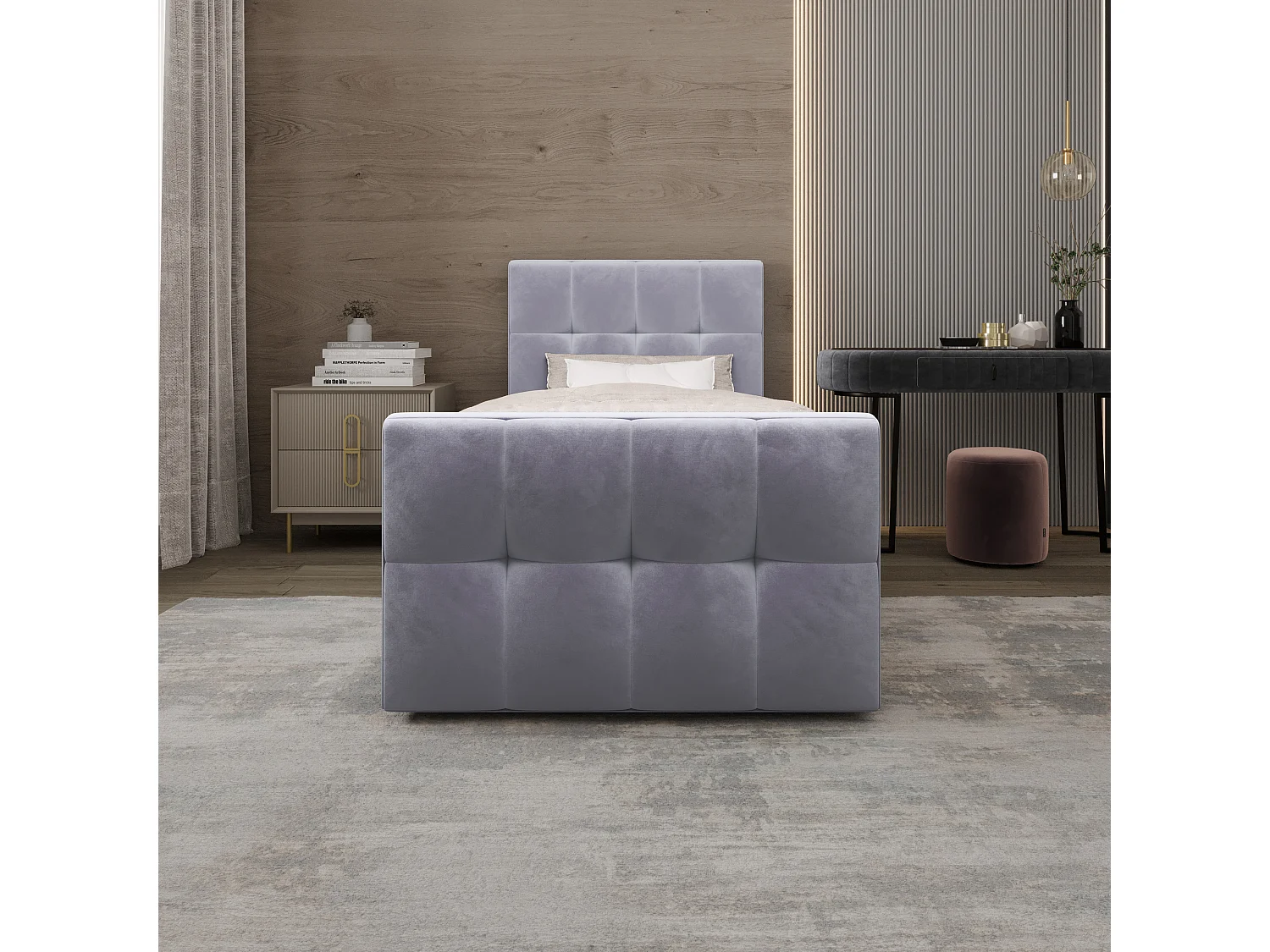 Boxspringbett MANHATAN 100x200 Monolith 70