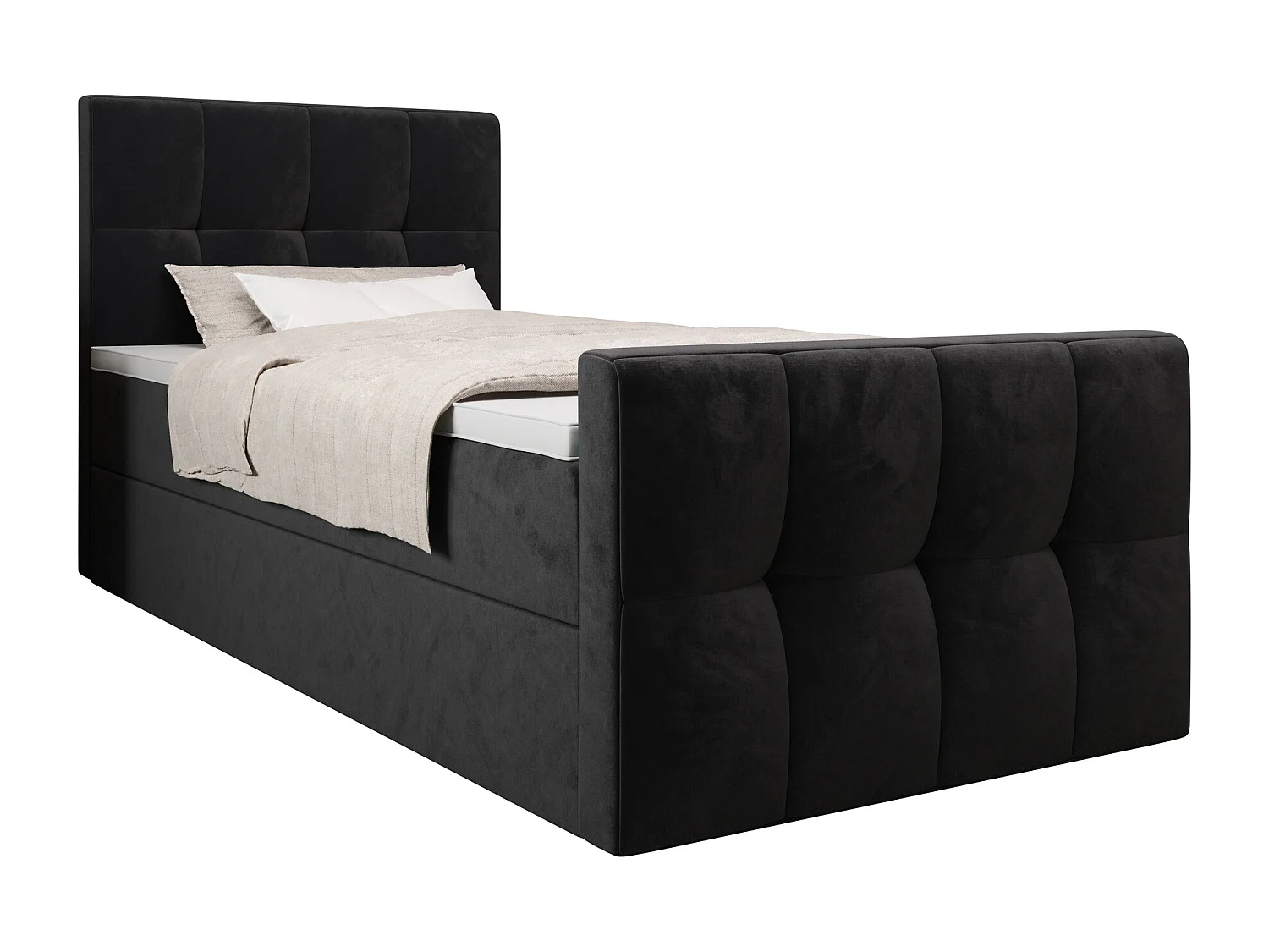 Boxspringbett MANHATAN 100x200 Monolith 97