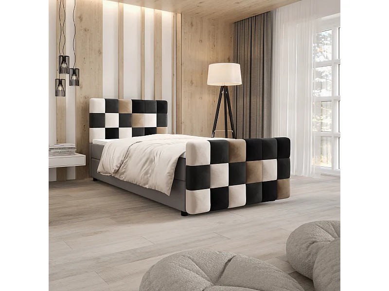 Łóżko kontynentalne LEMON Plus 100x200 Itaka Black