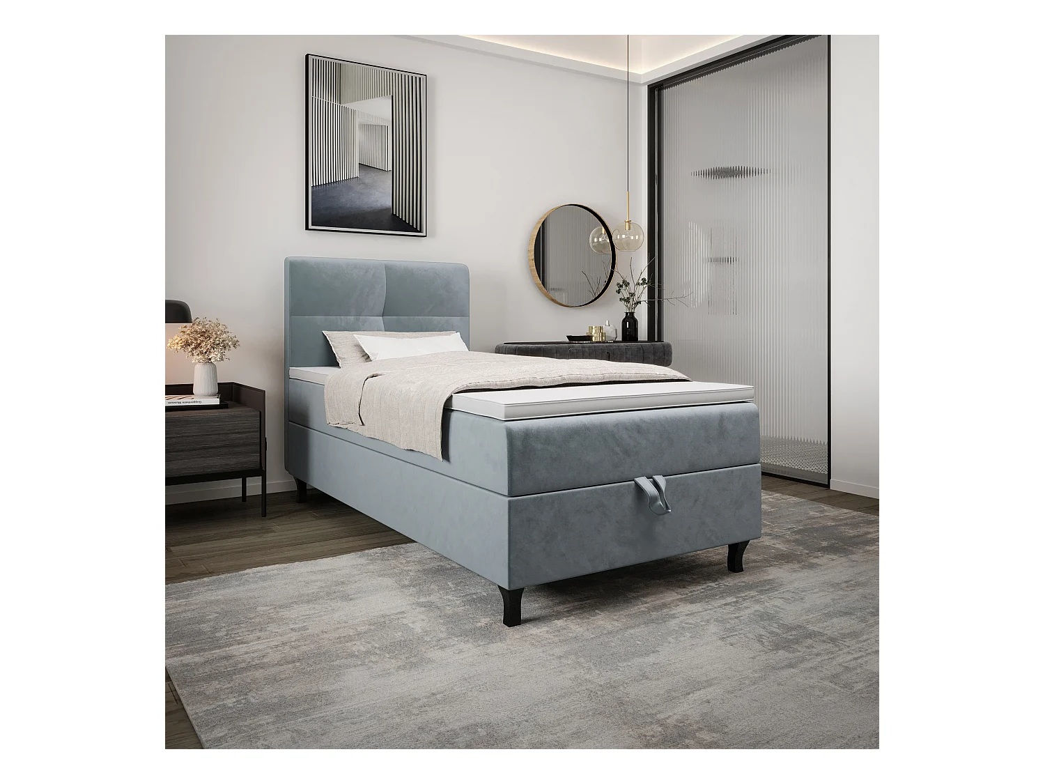 Boxspringbett LIMBA 90x200 Monolith 72