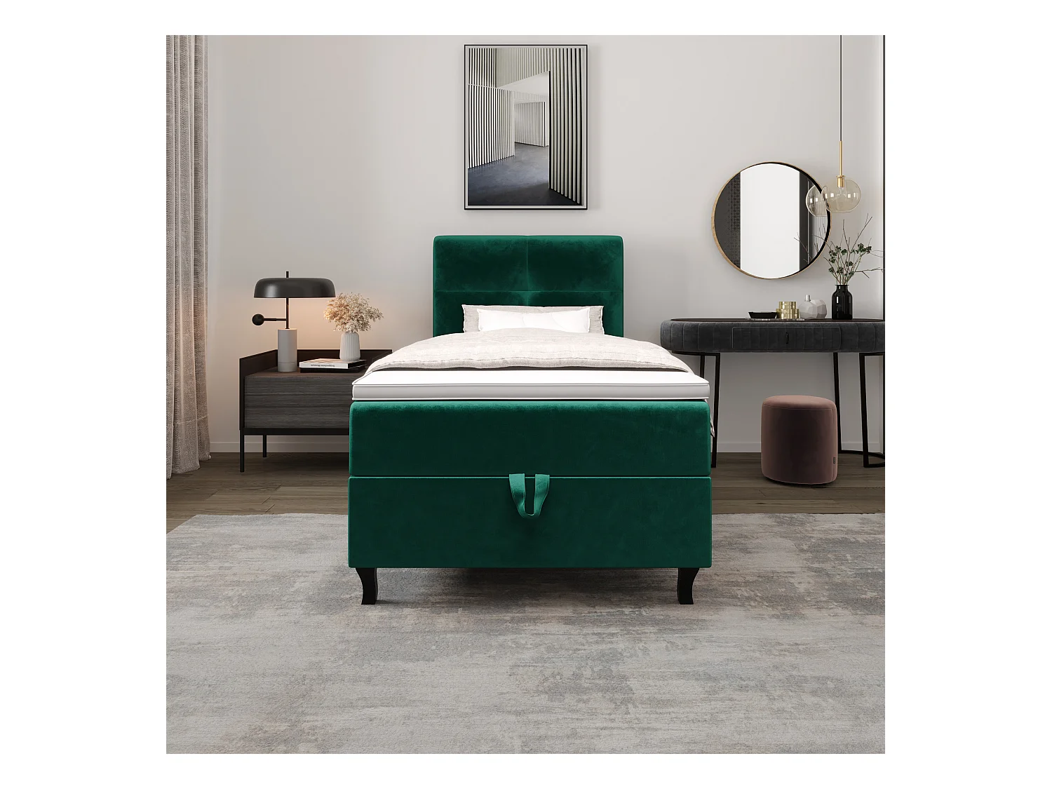 Boxspringbett LIMBA 100x200 Monolith 37