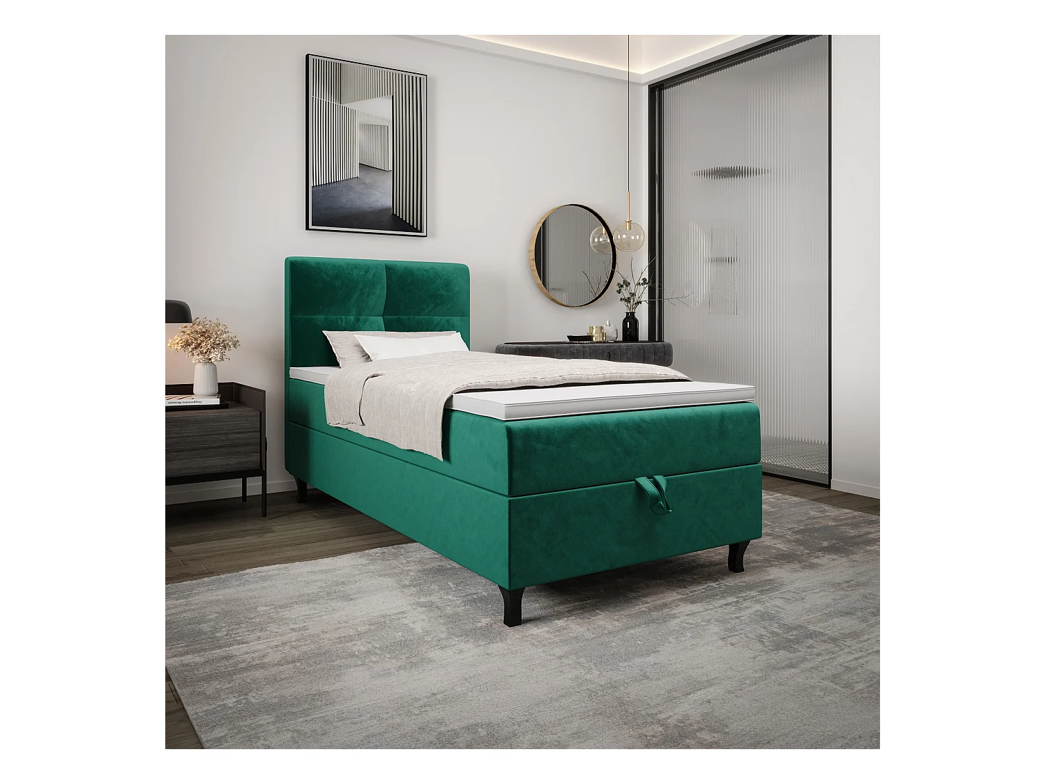 Boxspringbett LIMBA 100x200 Monolith 37