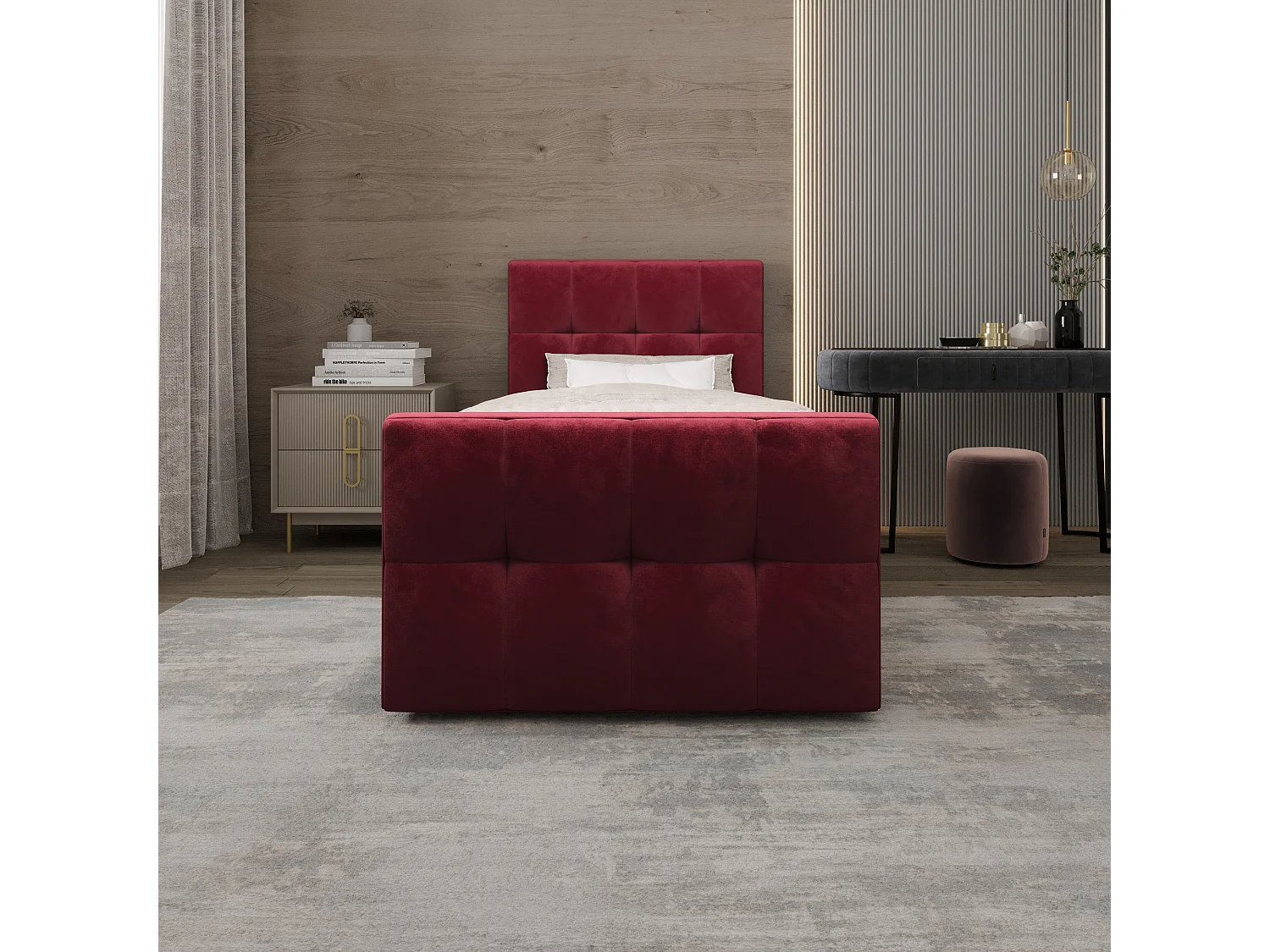 Boxspringbett MANHATAN 120x200 Monolith 59