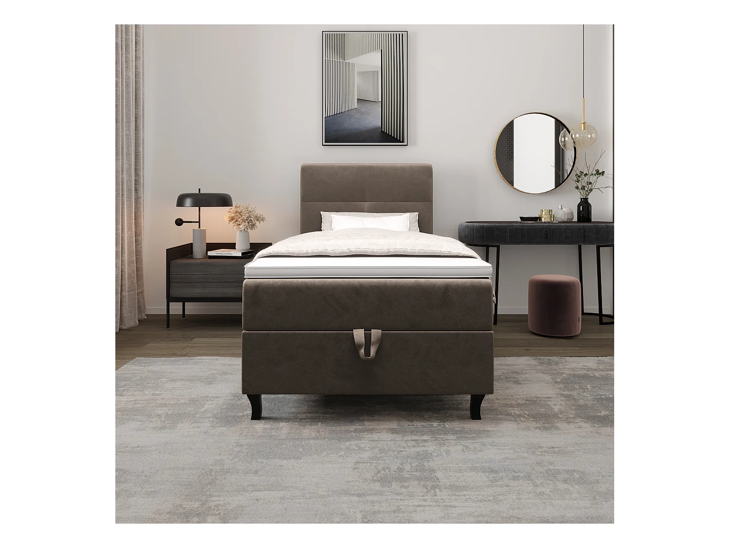 Boxspringbett LIMBA 100x200 Monolith 15