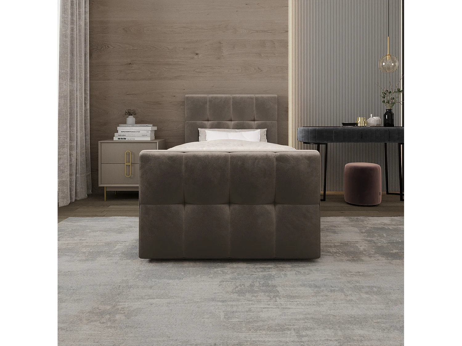 Boxspringbett MANHATAN 90x200 Monolith 15